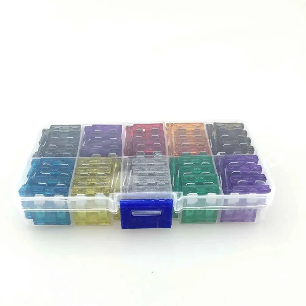 

100PCS/Set Assorted Car Trunk Blade Fuse Boat Automotive Replacement Fuses Auto Holder Fuse Kit Car Accessories