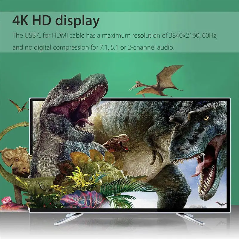 HDMI Тип C к женскому HDMI кабель R15 1,6 м USB-C тип-c к HDMI HDTV Кабель-адаптер для samsung S9 S8 Note 8 Macbook