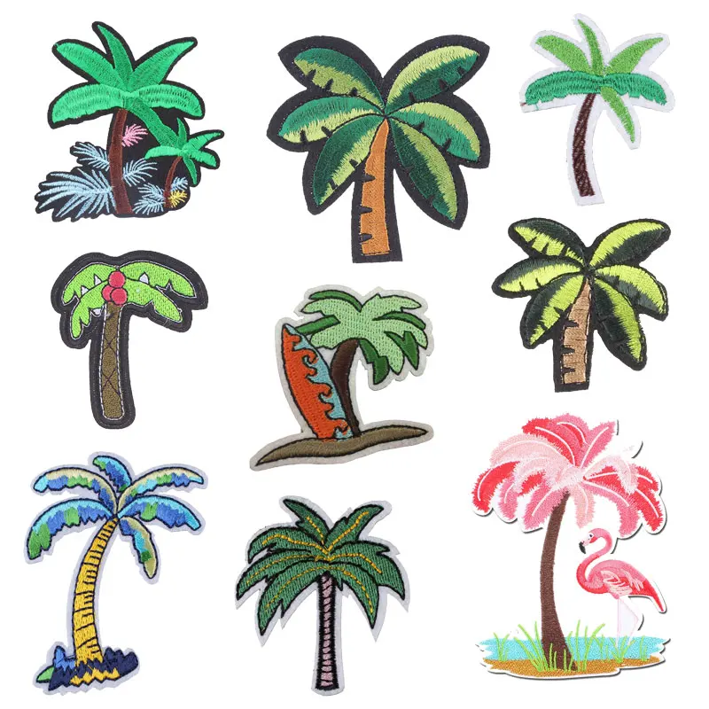 Buy Coconut Tree Patches Embroidery Iron On Patch For Clothing Creative  Badges Hot Transfer Stickers Denim Jacket Appliques Online - 360 Digitizing  - Embroidery Designs