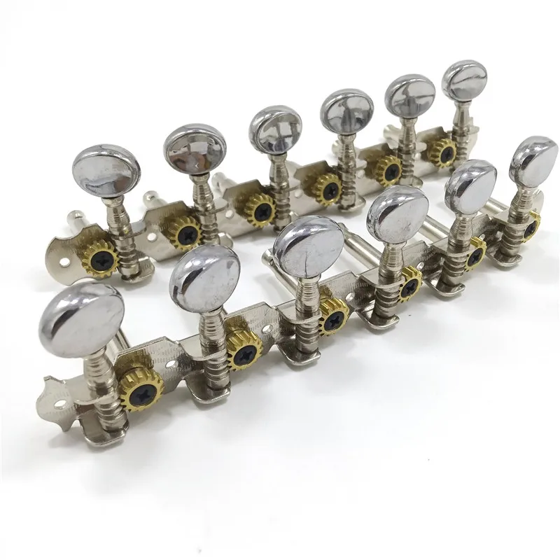 Afinador de Cordas Acessórios de Guitarra com Botão 6r6l com Cabeças de Máquina de 12 Cromado Conjunto Cordas Redondo - Image 3