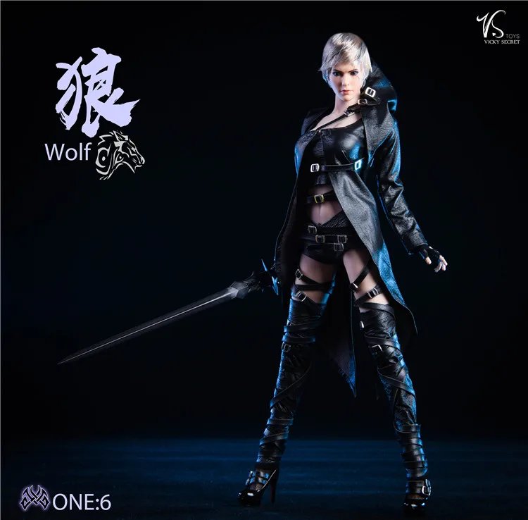 

VSTOYS TOYS 1/6 Scale Female Assassin Killer Costume Set White Wolf W/Head 19XG47 For Collection