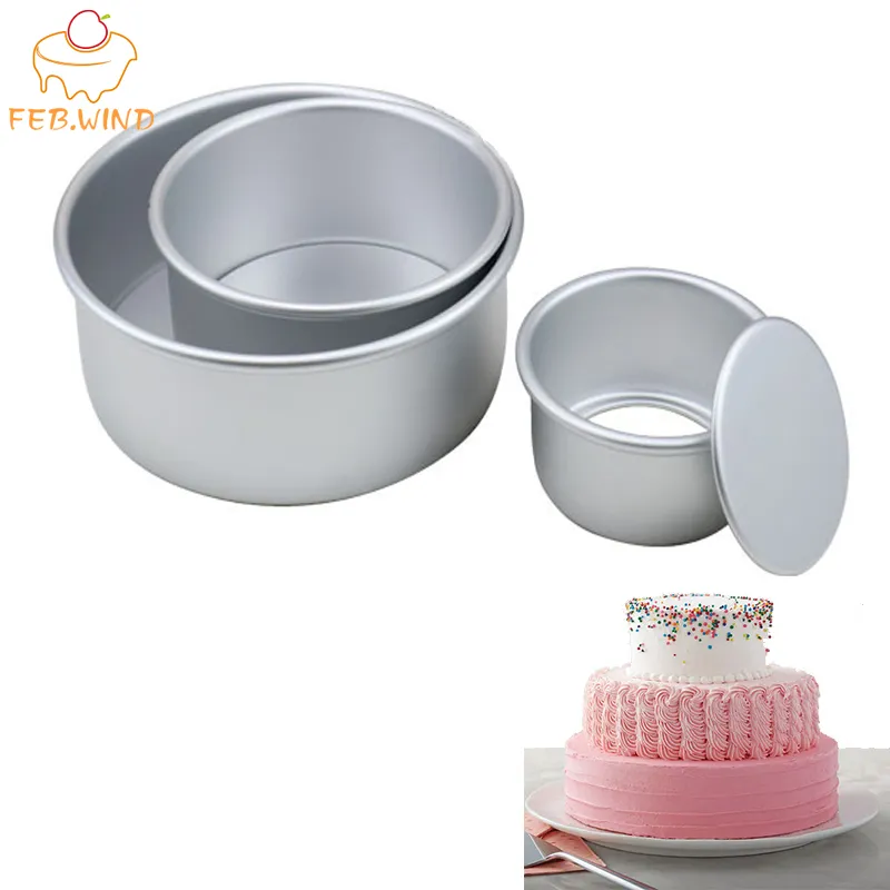3 Tiered Round Cake Mold Set Aluminum Alloy Cake Pan Set Non Stick Baking  Pans 4/6/8 inch Cakes Mould Removable Bottom 386