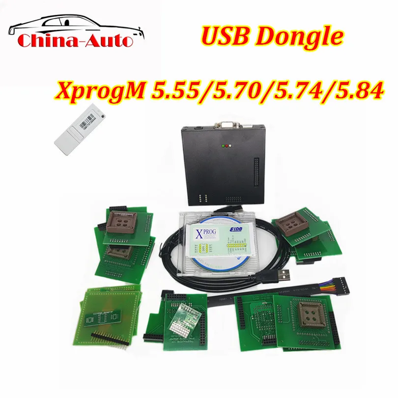 Новейшие Xprog V5.84 Автомобильные диагностические кабели XProg M V5.55 коробка ECU Программист X-Prog V5.70 с USB донгл Бесплатная доставка