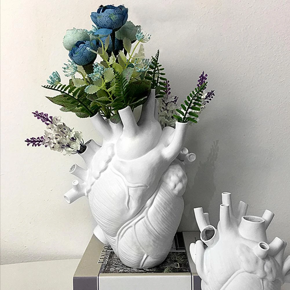 家の装飾用自動ハート型花瓶ポットアート花瓶彫刻デスクトップ植木鉢家の装飾ギフト 花瓶 Aliexpress