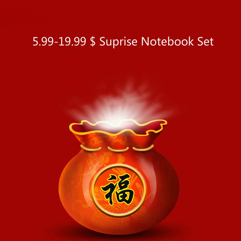 

Free Shipping Surprise Diary Notebook Set Random Exquisite Planner Organizer School Office Notepad Bullet Journal Random Style