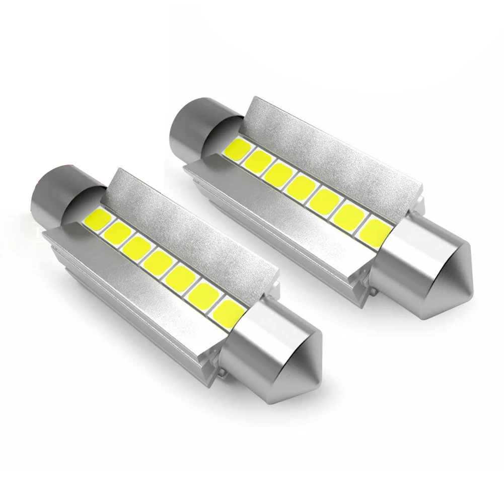 LED Interior Bulb 2Pcs Ceiling Dome Light Bulbs Personalized Lighting For Chevy 42MM 578 212-2 6000KBright White Car Accessories