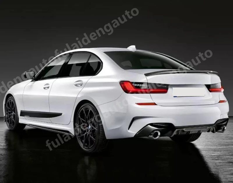 Для BMW 3 серии G20 G28- M-Sport диффузор, губа на задний бампер спойлер Глянец набор для черного корпуса автомобильные аксессуары