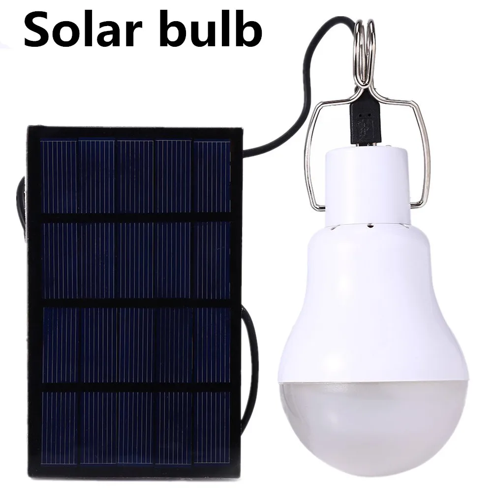 solar LED lamp Аккумуляторная светодиодная с солнечной батареей лампа для дома портативное Наружное освещение портативная походная палатка Мобильная походная аварийная лампа - Испускаемый цвет: solar LED lamp