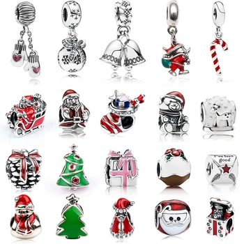 

2Pcs/Lot Christmas Charm Bead Pendant DIY Accessories, For Making Branded Ms Bracelets And Necklaces Christmas Gifts