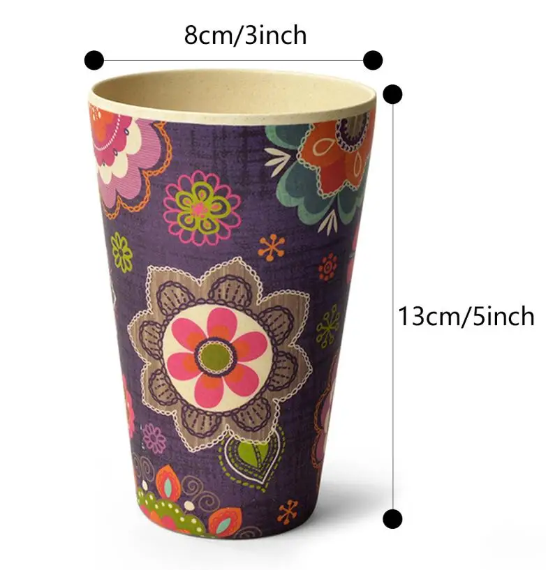 400 мл бамбуковое стекловолокно 300 мл чашки - Color: 400ml