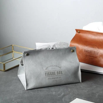

Creative Tissue Box Home Pu Material Tissue Box Nordic Style Desktop Tissue Storage Box Car Tissue Box