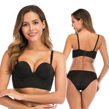 

European and American new three-row Button collection comfortable sexy unlined brassiere underwear
