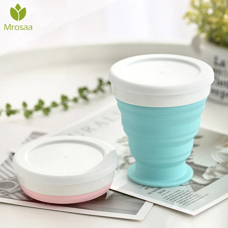 

Creative 100ml/200ml Folding Silicone Cup Travel Portable Water Cup Silica Coffee Mug Telescopic Drinking Collapsible Kids Mugs