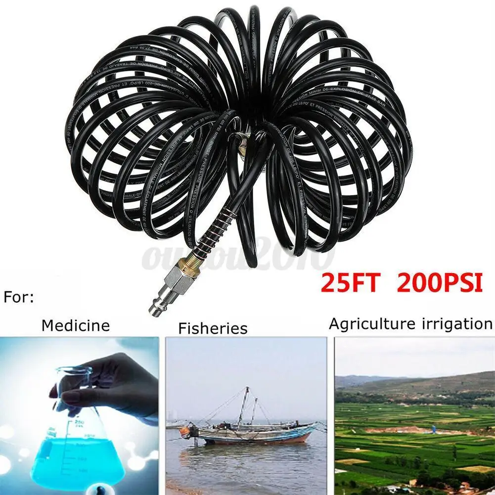 

1Pc PE Pneumatic Hose Air Hose 5*8*7.5M with American Resistant Durable Oil Connector Quick Resistant and Abrasion U7T0