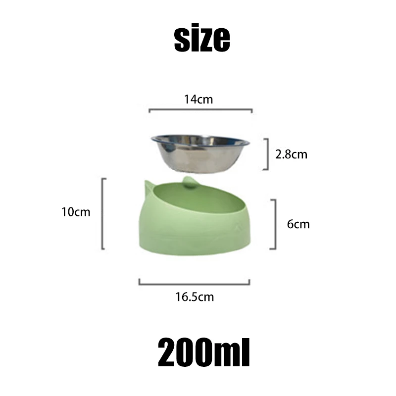 200ml-15-Degrees-Tilted-Stainless-Steel-Cat-Bowl-Non-slip-Base-Puppy-Cats-Food-Drink-Water