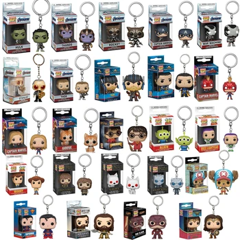

FUNKO POP Marvel Avengers loki disney Toy Story 4 woody Wizard Tony Chopper Keychain Action Figures toys for Children Xmas gift