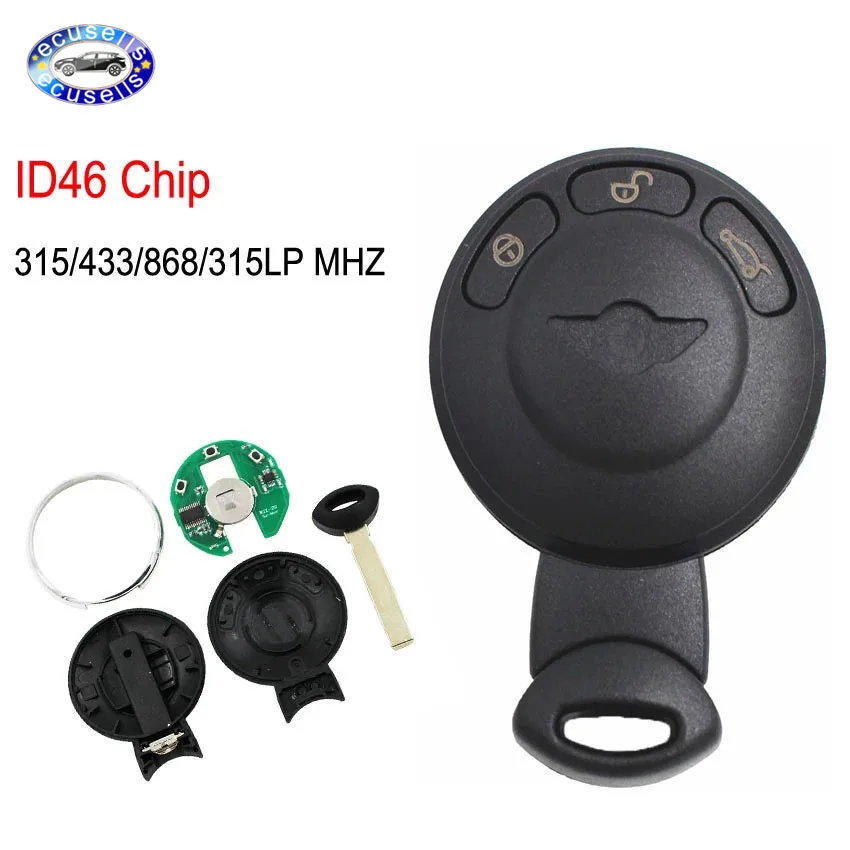Smart Remote Key Keyless 3 Button CAS System For BMW Mini Cooper 433MHz ID46
