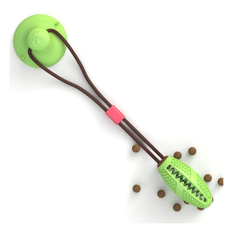 Игрушка для домашних животных игрушка для укуса собаки с присоской собачка тянуть мяч интерактивный эластичный шарик собака жевательная игрушка для собаки зуб чистый шар еды - Цвет: C