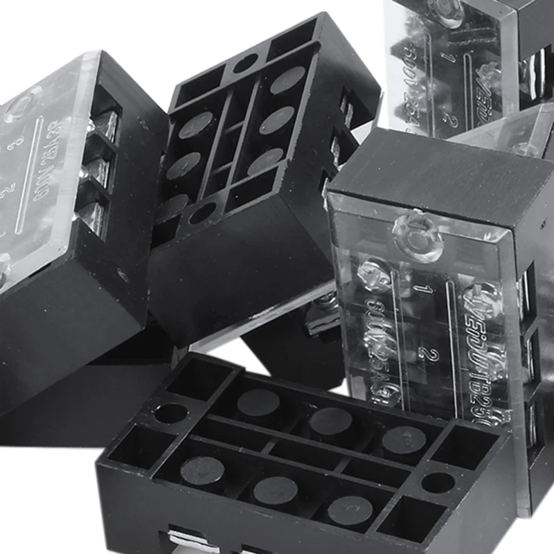 600V 25A Dual Row 3 Position Screw Barrier Terminal Block 10 Pcs