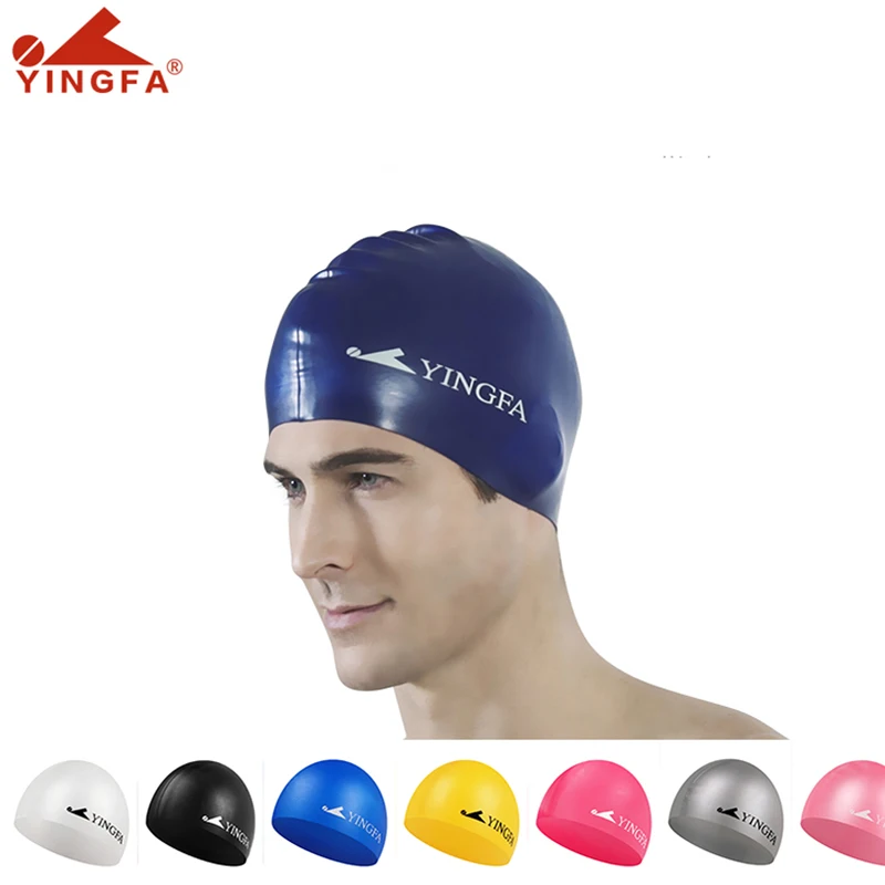 EarProtectionSwimmingCapSiliconeWaterproof3DElasticForMenWomenLongHairSwimmingHat