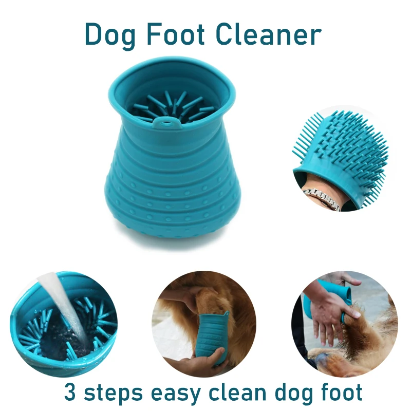 Dog Paw Cleaner Cup Soft Rubber Cleaning Brush and Washer Cups Grooming