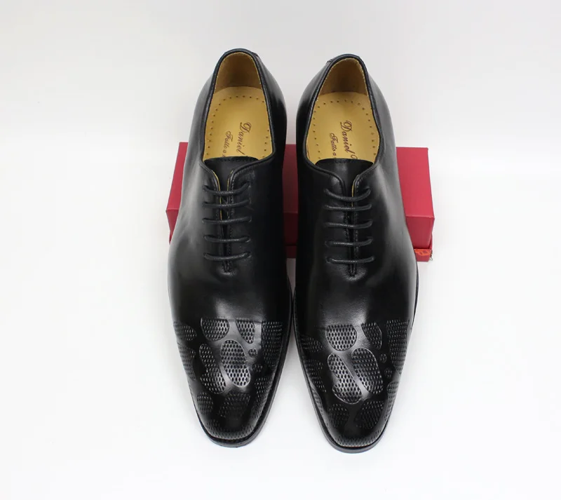 Мужские модельные туфли ручной работы из натуральной кожи, полностью вырезанные, черный, коричневый Оксфордский бизнес, свадебные туфли на шнуровке, мужские деловые туфли