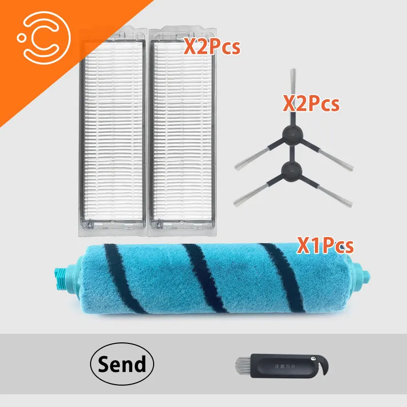 

Washable Hepa Filter Main Brush Side Brushes For STYJ02YM Conga 3490 Robot Vacuum Cleaner is replaceable parts set