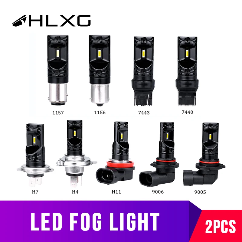 

H8 H11 Led HB4 9006 HB3 9005 Fog Lights Bulb CSP 6500K Car Driving Running Lamp Auto 7443 7440 LED ba15s P21W BAY15D nebbia 12V