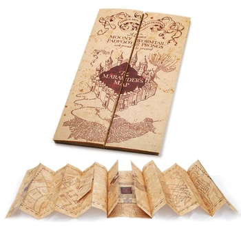 

Magic Tricks Harri Map The Marauder's Map View Kraft Paper Cafe Bar COS School Poster Retro Poster Decorative Painting 77x22