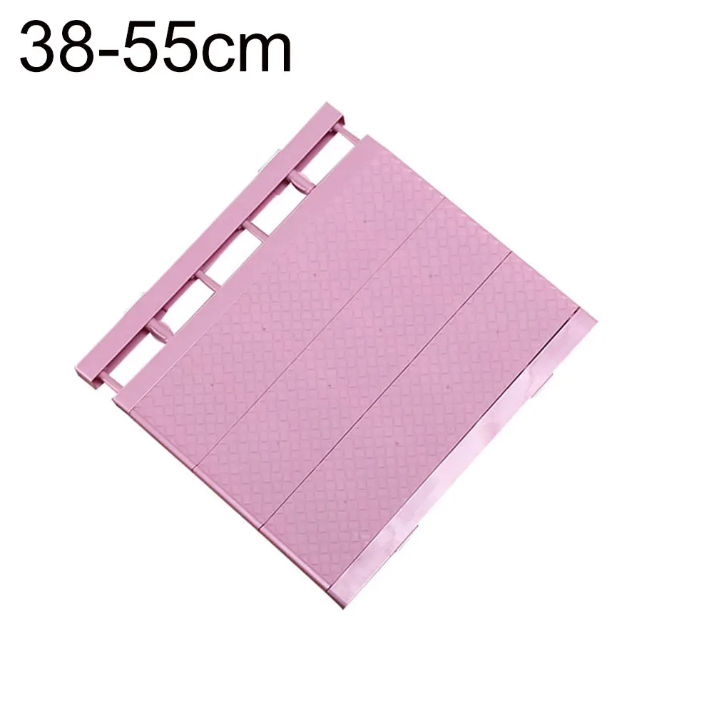 Горячая сепаратор доска хранения держатель стойки выдвижной шкаф для одежды ванная разделительная полка - Цвет: Pink2