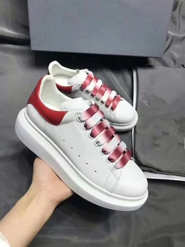 

Women & Men Genuine Leather Platform Brand Sneakers Casual Running Sports Tennis Shoes Skateboard Walking Shoes
