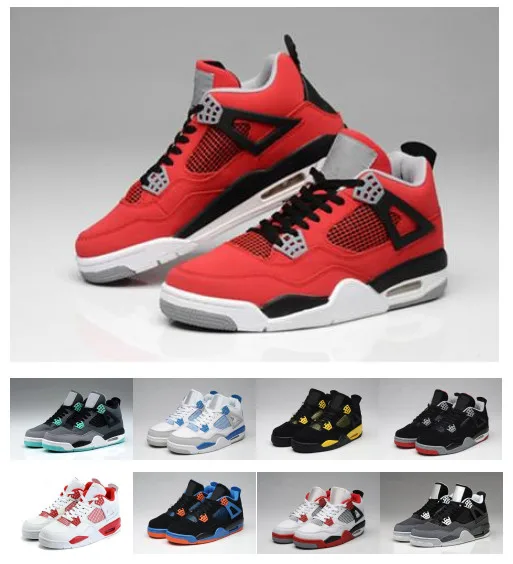 

New Bred White Cement 4 4s IV What The Cactus Jack Cool Grey Mens Basketball Shoes UNC Mushroom Denim Blue Men Sports SIZE 7-13