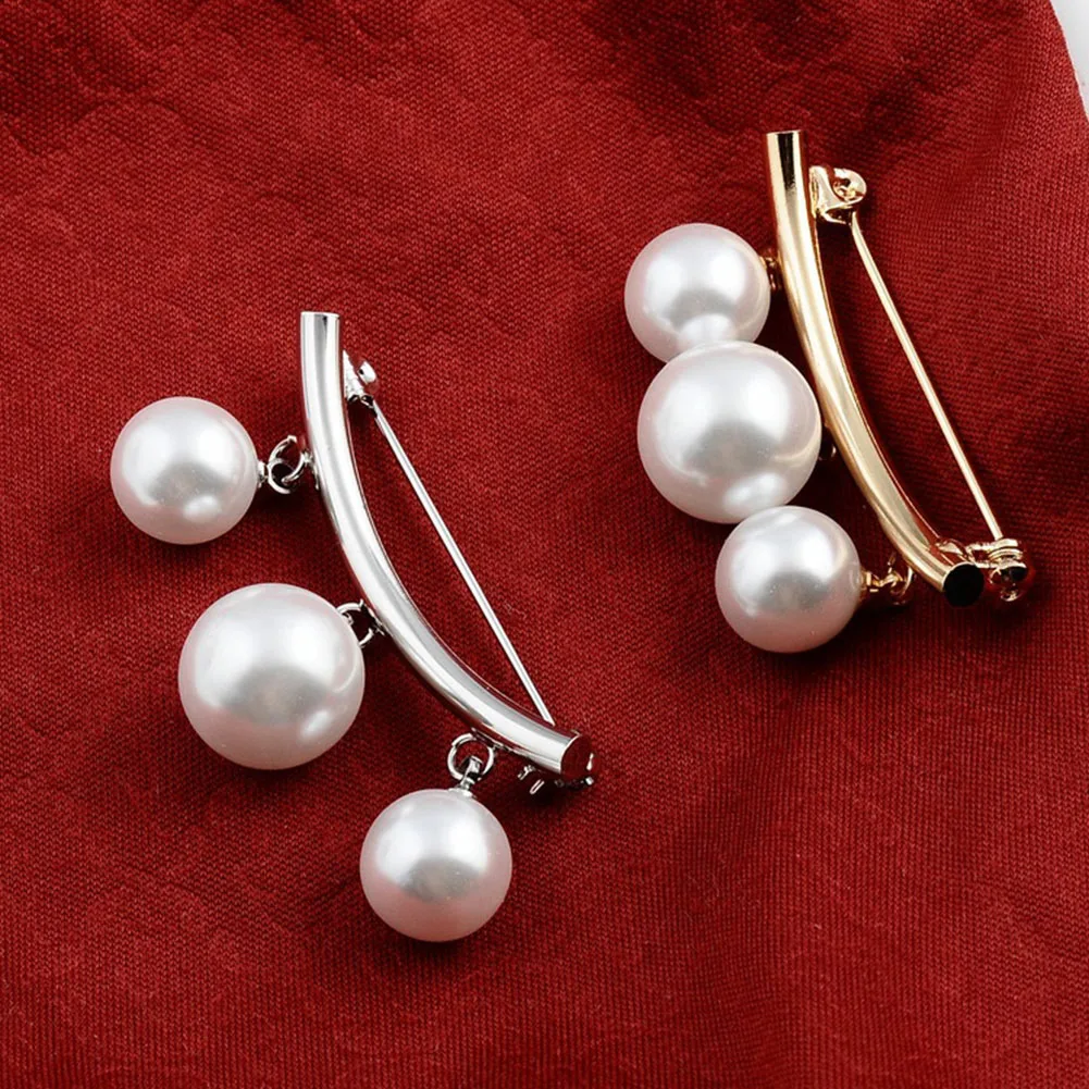 

Big Beads Simulated Pearl Brooch Pin Dress Rhinestone Decoration Buckle Pin Jewelry Brooches For Men Women Apparel Accessories