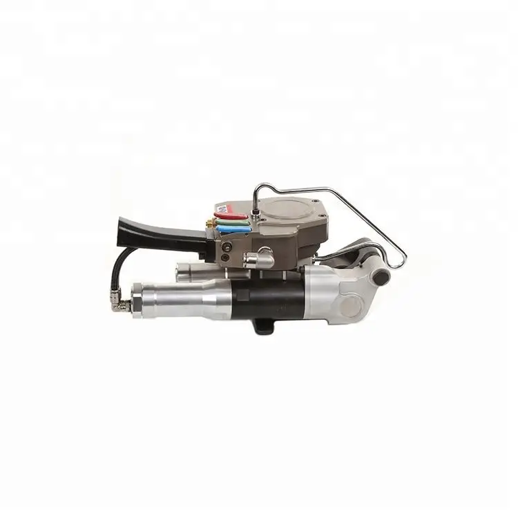 

Pneumatic tool application to PET belt 32mm with automatic tightening,friction adhesion and cutting off