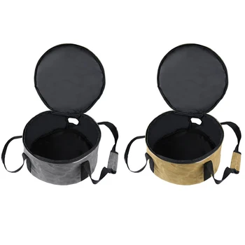 Camping Pot Storage Bag Multipurpose Picnic BBQ Plates Bowl Bag 12 Inch Waterproof Dutch Oven Carry Bag For Camping Accessories