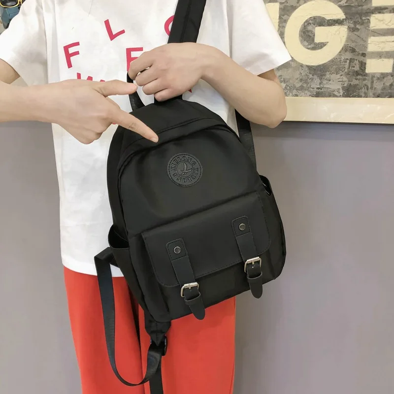 

Weysfor Vogue Women Mini Backpack Female Simple Nylon Shoulder Bag Ladies Casual Small Travel Bags Backpack for Teenage Girls