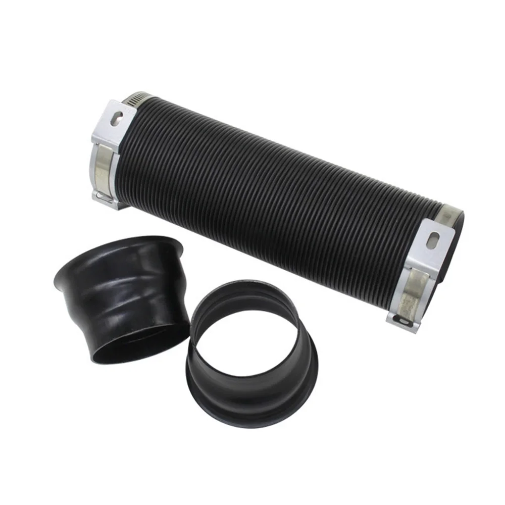 

76mm Black Adjustable Multi-Flexible Universal Car SUV Turbo Cold Air Intake System Hose Pipe Engine Turbine Air Intake Duct