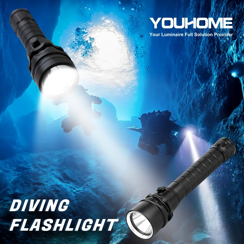 Ультраяркий фонарик для дайвинга CREE XML L2 LED 18650 Аккумулятор подводной съемки 100M IP68