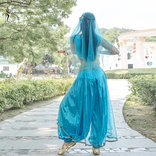 Costume de Princesse Jasmine Arabe pour Fille, Robe de Carnaval, Tenue de  Barrage de Lampe Aladdin, Vêtements de ixd'Anniversaire, 2 Paquets -  AliExpress