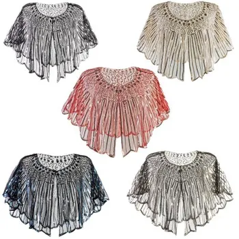 

2019 New Hot Sale Sequin Lady shawl Jacket For Banquet Party Evening Formal Occasion Wedding Dress Matching