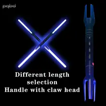Pqbd sabre de luz cos adereços dupla-cabeça espada com efeito sonoro laser espada piscando duplo-afiado brinquedo da espada