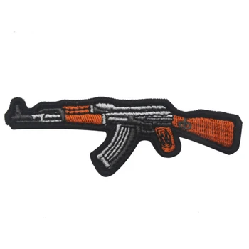 

Embroidery Badge Artificial Pistol Pattern DIY Apparel Hook And Loop Fastener Patches Armband 1