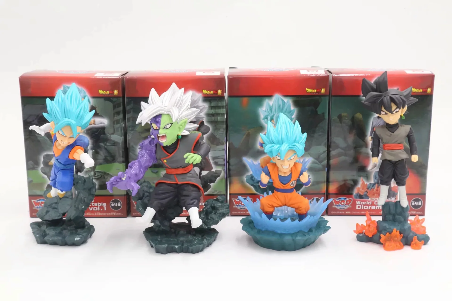 Семь Dragon Ball WCD серии 52 S 4-Dragon Ball Z Ультра Синий Гоку Vegetto черный Король обезьян жа ма Си-капсула игрушка