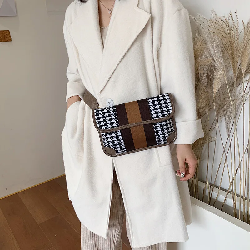 JI HAO бренд дизайн плед сумки женские из искусственной кожи простые твердые поясные сумки для женщин Женская модная нагрудная сумка