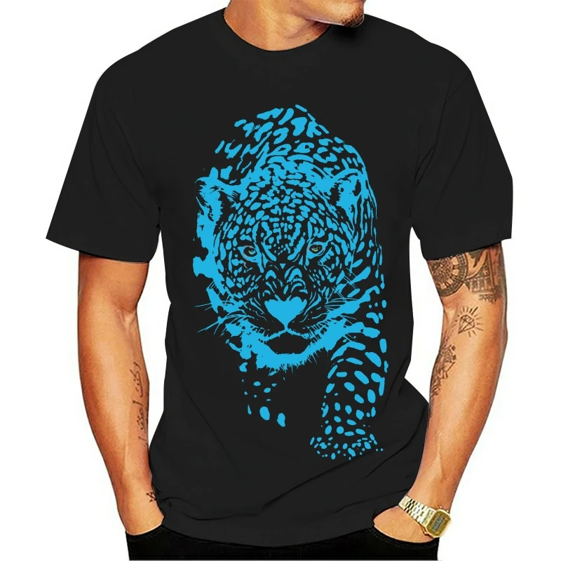 

t shirt Velocitee Mens Stalking Leopard Endangered Big Cat Panther Feline V66