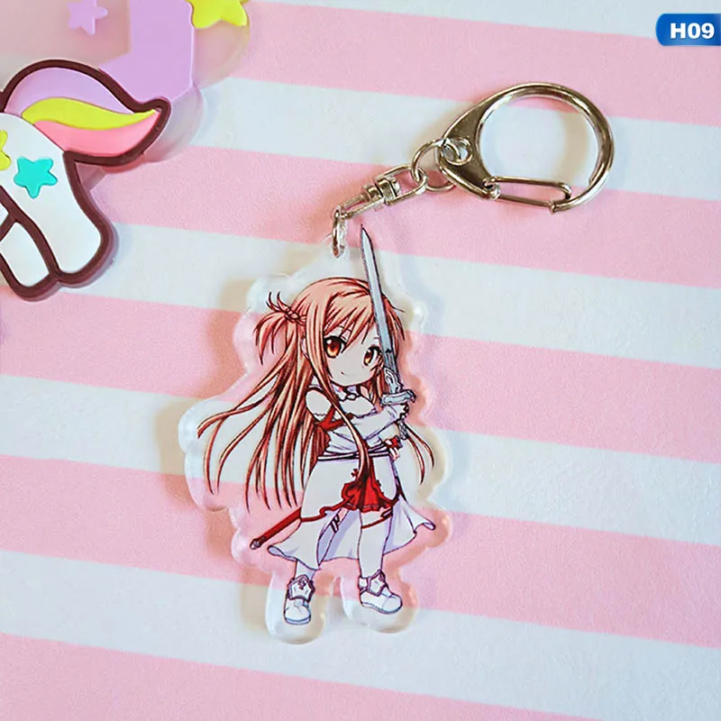 Sword Art Online SAO Yuuki Asuna акриловый брелок для ключей
