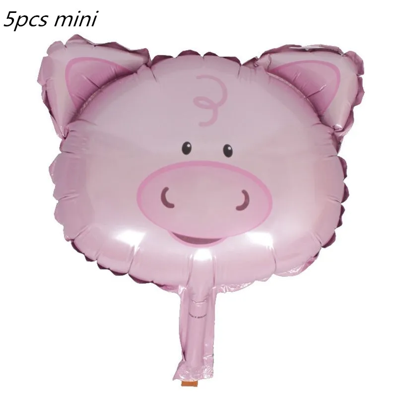 Farm Animals PVC Spiral Hanging Swirls Party Decorations Paper Plate Cup Napkin Cow Pig Cards Kid Birthday Party Favors Supplies 