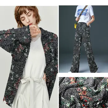 

1m Ankara Fabric Polyester Flower Jacquard Clothing Aso Ebi Dresses African Lace Fabric 2018 High Quality Lace