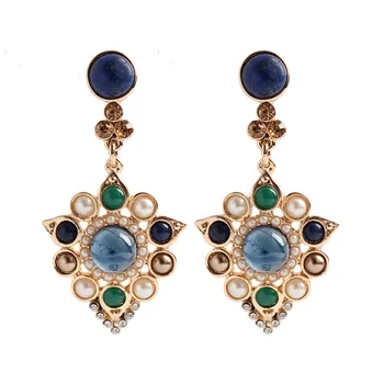 

Luxury Famous Brand Fashion Baroque Tassels Rhinestone Drop Earrings Dangle Earrings For Women Party Gift
