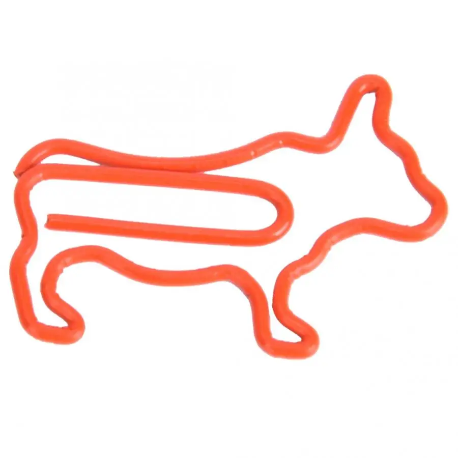 12Pcs Paper Clip Dog Cartoon Shape Photos Tickets Notes Stationery Office Binder Clip School Supplies